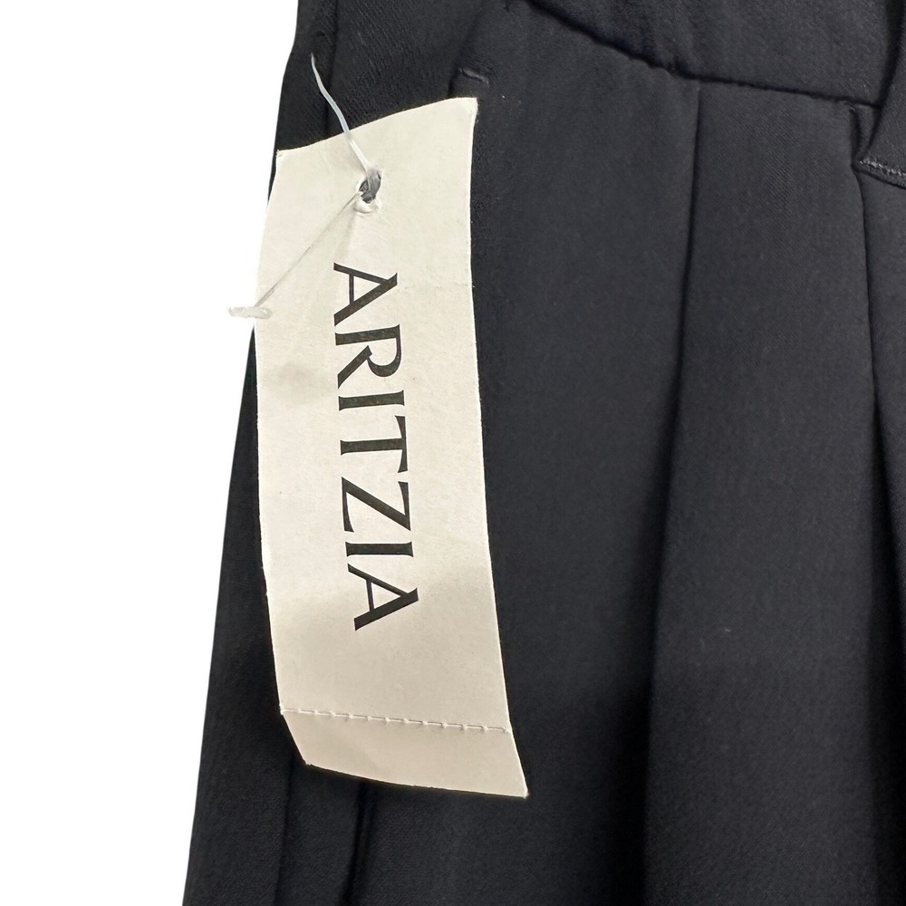Aritzia Wilfred Effortless Cropped Pant Black High Rise Crepette Size 16 NWT - Picture 6 of 12